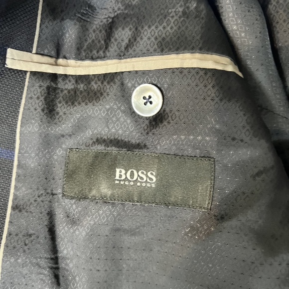 HUGO BOSS Mens Blazer Sport Coat Casual Jacket Size 40R Wool Navy Suit - Picture 5 of 8
